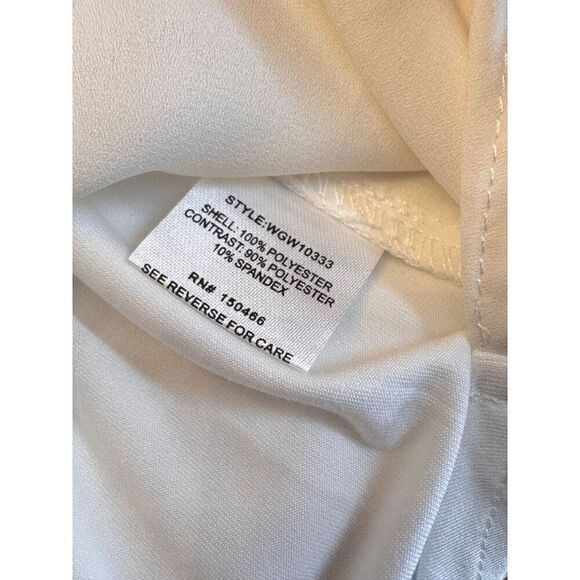 NWT 41 Hawthorn White Wrap Front Blouse With Keyhole Back Women's Size M Summer - Picture 12 of 13